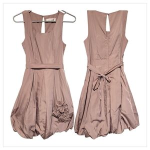 RW Special Occasions Bubble Hem Dress • Size 0 • Tie Back • Rosette Detail
